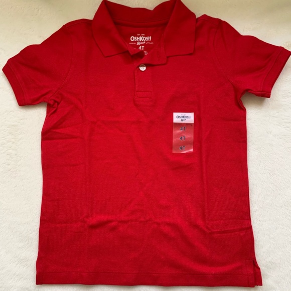 OshKosh B'gosh Other - 🔵NWOT🔵 OshKosh Red Polo T-Shirt - Size 4T